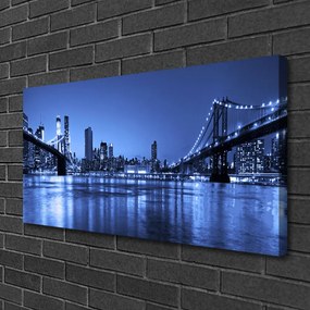 Obraz canvas Most nad Wieczornym Miastem