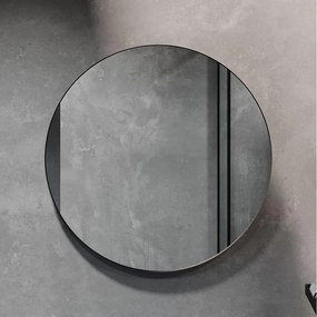 Lustro łazienkowe BORGSTED śr. 80 cm czarne