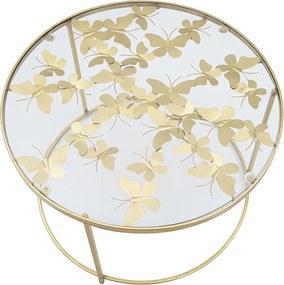 Stolik Kawowy VKH559, Złoto, 60x60x40,5 cm, Kendra Home