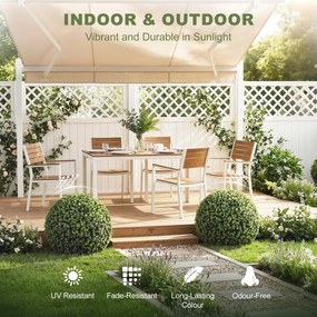 HOMCOM Zestaw 2 Kul Eukaliptusowych Ø52 cm, Odporne na UV Sztuczne Rośliny Dekoracyjne z 1086 Liśćmi do Wnętrz i Na Zewnątrz | Aosom PL