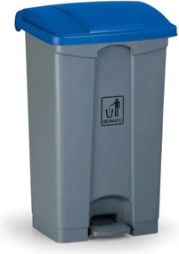 Uniwersalny kosz na śmieci do segregacji z pedałem, 87 l, 830 x 500 x 410 mm, niebieski