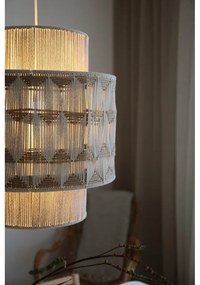 Lampa wisząca w naturalnym kolorze z jutowo-tekstylnym kloszem ø 45 cm Ano – Markslöjd