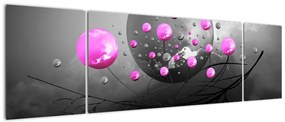 Obraz różowych kul (170x50 cm)