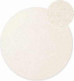 Kremowy wełniany okrągły dywan tkany ręcznie ø 200 cm Puristic Knots – Elle Decoration
