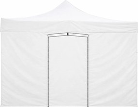 3x2m biała wodoodporna osłona boczna z drzwiami rolowanymi do altanki składanej Market-Pro