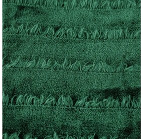 Koc mikropluszowy z wzorem PRESTIGE w kolorze ciemnozielonym Rozmiar: 160 x 200 cm