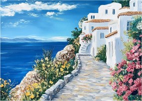 Obraz - Uliczka nad morzem (70x50 cm)