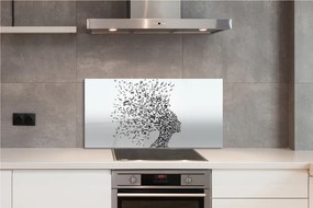 Panel szklany do Kuchni Umysł pełen Muzyki