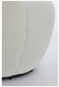 Biały fotel z materiału bouclé Senja – Light &amp; Living