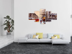 Obraz - Obraz miasta zimą (125x70 cm)