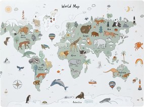 Mata na biurko z mapą świata, 60 x 45 cm