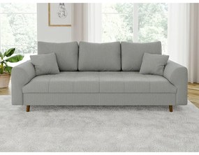 Jasnoszara sztruksowa sofa 210 cm Ariella – Ropez