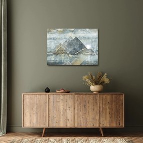 Obraz - Piramidy w niebieskim filtrze (70x50 cm)