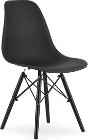 Krzesło Valora OSAKA z czarnymi drewnianymi nogami i ergonomiczną konstrukcją