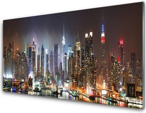 Panel Szklany Światła Wielkiej Metropolii
