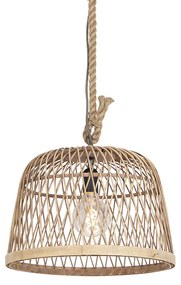 Rustykalna lampa wisząca z rattanu - CalamusWiejski/ Rustykalny / Vintage Oswietlenie wewnetrzne