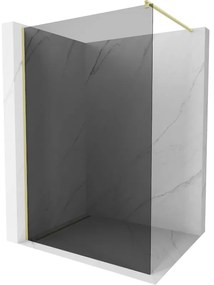 Mexen Kioto ścianka prysznicowa Walk-in 80 x 200 cm, grafit 8 mm, złota szczotkowana - 800-080-101-55-40