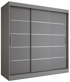 Szafa przesuwna antracyt 200 cm P1-H66