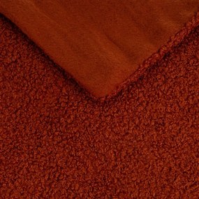 Ceglasty koc z materiału sherpa 130x160 cm Sherpa Bouclé – Casa Selección