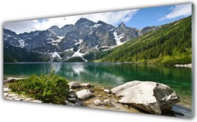 Panel Szklany Szczyty Gór nad Lustrem Wody