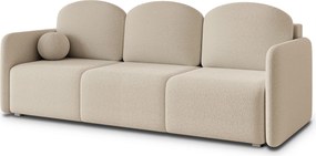 Masseno Sofa SUVI III z funkcją spania i pojemnikiem na pościel, Rozkładana sofa - Beżowy, QUELLE 05
