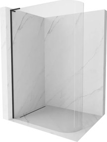 Mexen Kioto-R L ścianka prysznicowa zaokrąglona Walk-in 100 x 200 cm, transparent, czarna - 800-100-103-70-06