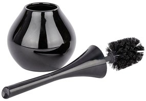 Pojemnik na szczotkę FLAKON BLACK + szczotka WC, WENKO