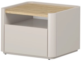 Szafka nocna Elivo 50 cm z szufladą - kaszmir / dąb olejowany