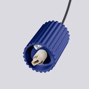 Lampa wisząca HALO 3P ultramaryna ryflowana SOLLUX  LIGHTING