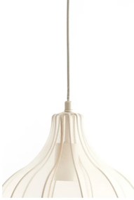 Beżowa lampa wisząca z tekstylnym kloszem ø 29 cm Elati – Light &amp; Living