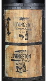Czarna metalowa szafka na wino liczba butelek 9, 60x115 cm Luni – Interia Home &amp; Living