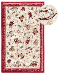 Czerwony dywan z mieszanki bawełny ze świątecznym motywem 50x80 cm Toy's Delight Red Christmas – Villeroy&amp;Boch