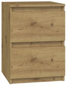 Szafka nocna z dwoma szufladami Lanilo 2X - dąb artisan