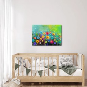 Obraz - Abstrakcyjne kwiaty (70x50 cm)