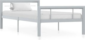 Szare metalowe łózko pojedyncze 90 x 200 cm G6-N97