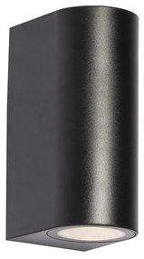 Nowoczesna lampa ścienna zewnętrzna czarna z tworzywa sztucznego owalna 2-światłowa - Baleno