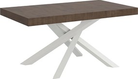 Stół rozkładany 160/264x90 cm Volantis orzech nogi białe