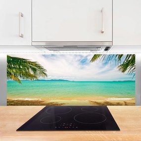 Szkło Dekoracyjne do Kuchni Złoty Brzeg Morza