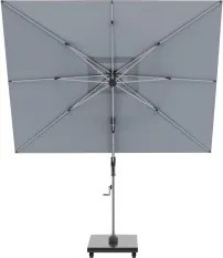 HYPERION 330 x 240 cm – luksusowy, huśtawkowy parasol ogrodowy z bocznym drążkiem : Kolor parasola - Szary