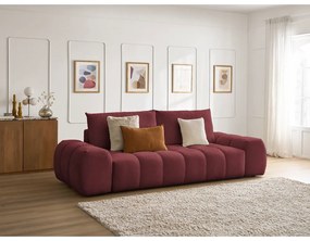 Bordowa sofa z tkaniny szenilowej 278 cm Everest – Bobochic Paris