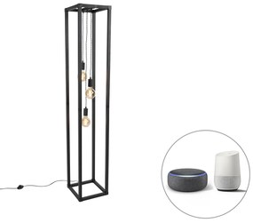 Inteligentna lampa stojąca czarna 3-światłowa w tym Wi-Fi G95 - Big CageDesignerski Oswietlenie wewnetrzne