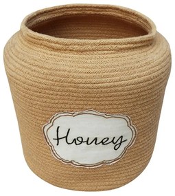 Jasnobrązowy tekstylny dziecięcy kosz na zabawki ø 28x27 cm Honey Pot – Lorena Canals
