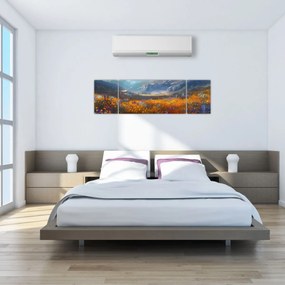 Obraz - Malowany górski krajobraz II. (170x50 cm)