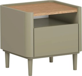 Szafka nocna Elivo 50 cm z szufladą na nóżkach - eukaliptus / dąb baltic dune