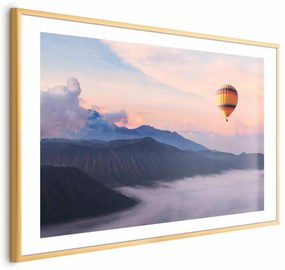 Plakat Warto marzyć 42x29,7 cm z ramą złotą z marginesem ARTGEIST B