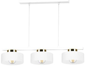 Lampa wisząca IGNIA na lince, 3 x E27, 60 W, 230 V, biała/złota