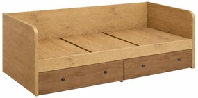 Łóżko z szufladami dąb cremona + dąb lefkas A1-A94