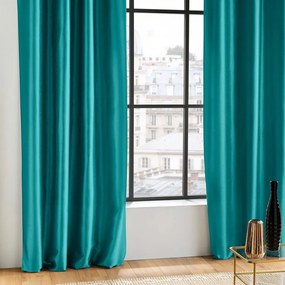 Niebieska zasłona z mikrosatyny 140x240 cm Shana – douceur d'intérieur