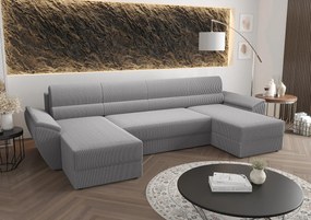 Szary rozkładany narożnik w kształcie U G5-D58