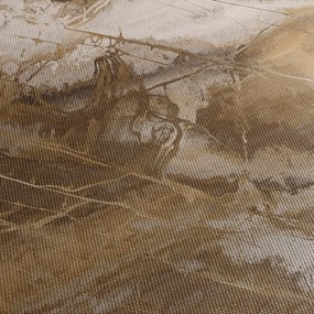 Obraz - Brązowa abstrakcja (125x70 cm)